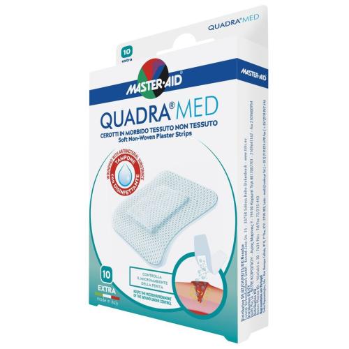 Master Aid Quadra Med Soft Non-Woven Plaster Strips Extra 45x57mm Αυτοκόλλητο Επίθεμα Ιδανικό για Μικροτραύματα 10 Τεμάχια